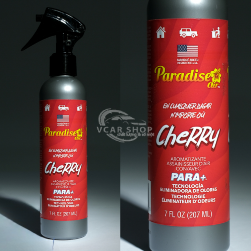 Hương CHERRY –  Chai  Xịt Thơm  PARADISE AIR 207ml | Tinh dầu xịt thơm toliet, tủ giày |  Nhập Khẩu Hoa Kỳ.