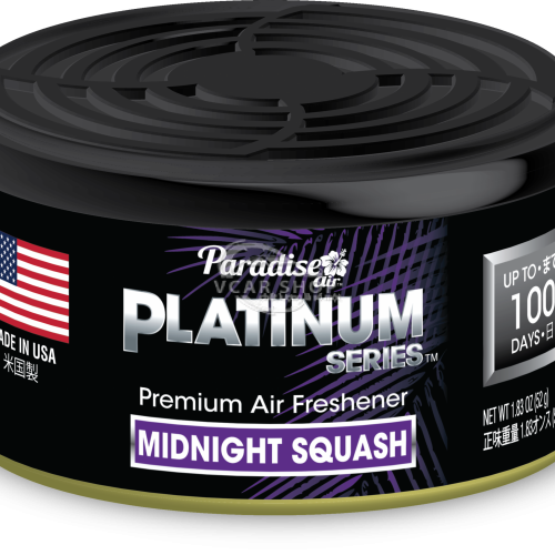 MIDNIGHT SQUASH - Lon Thanh Nén Tinh Dầu Platinum PARADISE AIR 52g lưu hương 100 ngày | Nhập Khẩu Hoa Kỳ