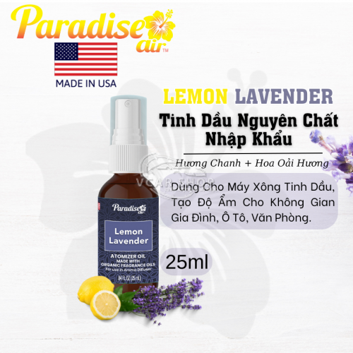 LEMON LAVENDER –  Tinh dầu nguyễn chất PARADISE AIR 25ml | Tinh dầu cho máy phun sương khuếch tán |  Nhập Khẩu Hoa Kỳ