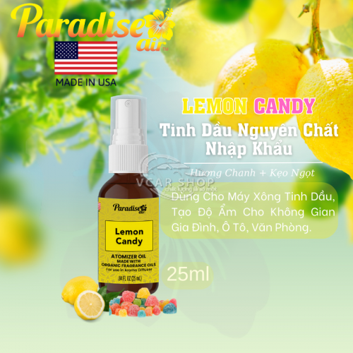 LEMON CANDY  –  Tinh dầu nguyễn chất PARADISE AIR 25ml | Tinh dầu cho máy phun sương khuếch tán |  Nhập Khẩu Hoa Kỳ