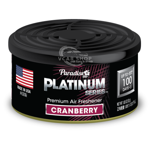Việt Quất  - Lon Thanh Nén Tinh Dầu Platinum PARADISE AIR 52g Lưu hương 100 ngày | Nhập khẩu Hoa Kỳ