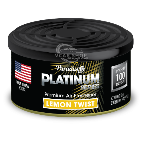 Hương Chanh  - Lon Thanh Nén Tinh Dầu Platinum PARADISE AIR  52g Lưu Hương 100 ngày | Nhập Khẩu Hoa Kỳ 