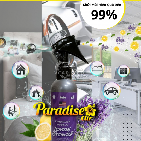 Hương Cam Quýt –  Chai  Xịt Thơm Ôtô PARADISE AIR 207ml | Tinh dầu xịt thơm phòng, ô tô, văn phòng |  Nhập Khẩu Hoa Kỳ.