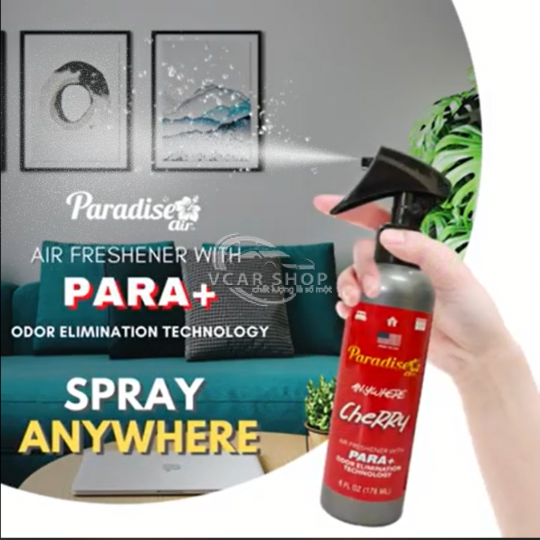Hương Cam Quýt –  Chai  Xịt Thơm Ôtô PARADISE AIR 207ml | Tinh dầu xịt thơm phòng, ô tô, văn phòng |  Nhập Khẩu Hoa Kỳ.