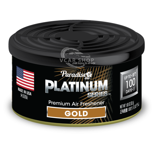 Hương Chuối  -Lon Thanh Nén Tinh Dầu Platinum PARADISE AIR 52g lưu hương 100 ngày | Nhập khẩu Hoa Kỳ