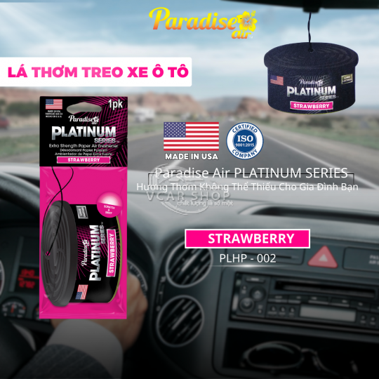 Lá thơm treo xe ô tô PARADISE AIR | Hương Nước Hoa | Nhập Khẩu Hoa Kỳ | Khử mùi ô tô , phòng ngủ, tủ quần áo - tủ giày.