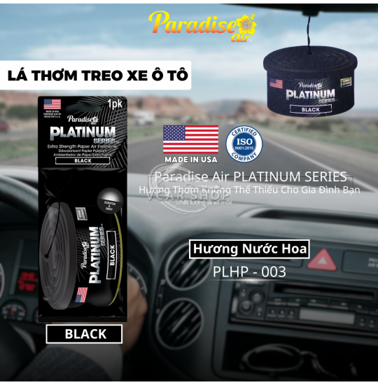 Lá thơm treo xe ô tô PARADISE AIR | Hương Nước Hoa | Nhập Khẩu Hoa Kỳ | Khử mùi ô tô , phòng ngủ, tủ quần áo - tủ giày.